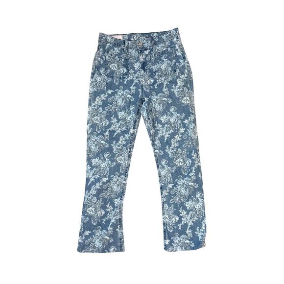 Gap × LoveShackFancy High Rise Floral ‘70s Flare Jeans - Size 29 - Picture 2 of 5